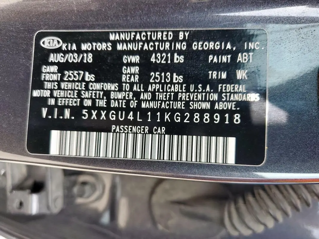 2019 KIA OPTIMA EX  