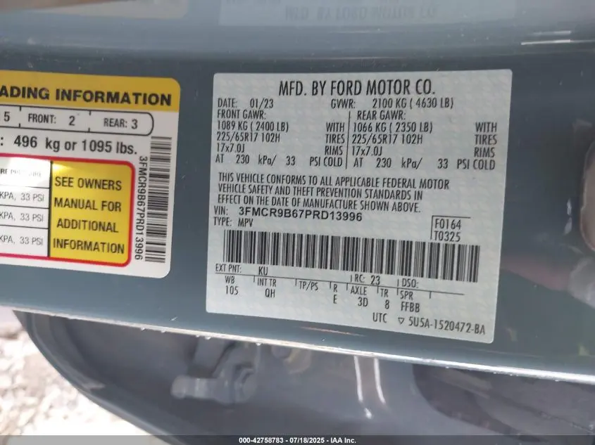 2023 FORD BRONCO SPORT BIG BEND