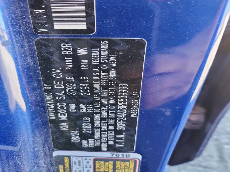 2024 KIA FORTE LXS  