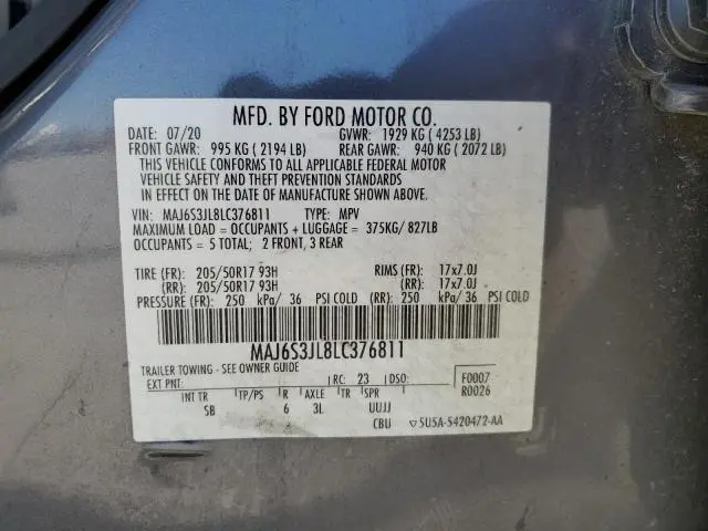 2020 FORD ECOSPORT SES  