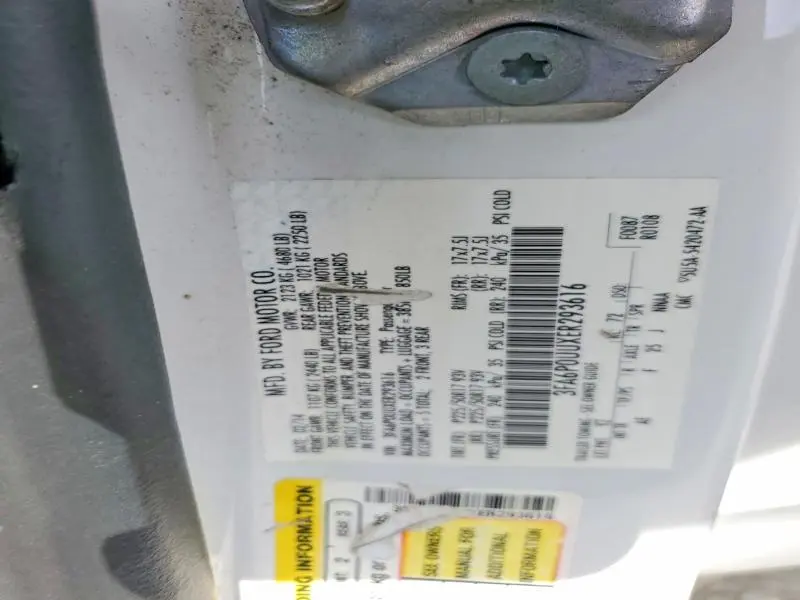 2014 FORD FUSION S HYBRID  
