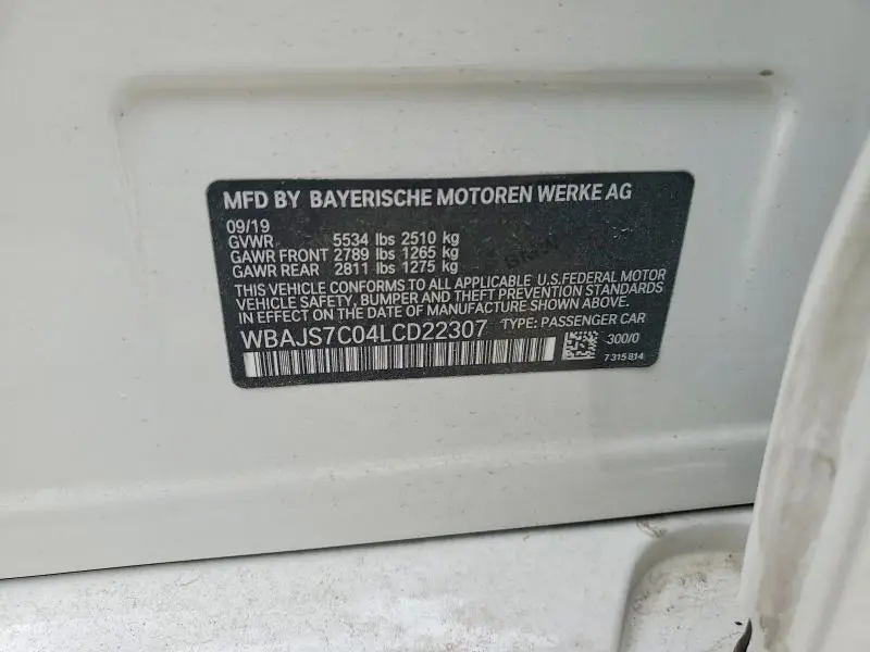 2020 BMW M550XI   