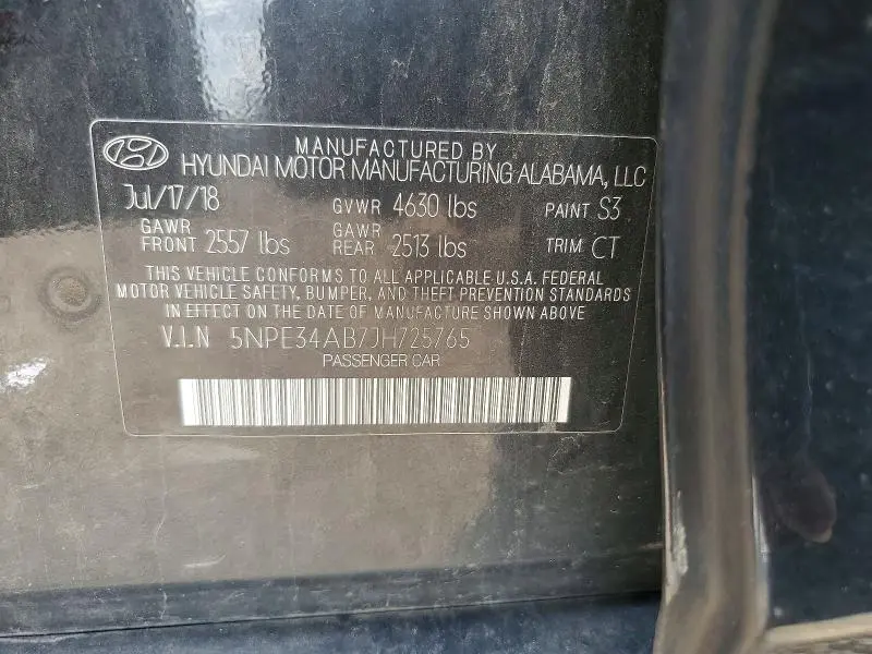 2018 HYUNDAI SONATA LIMITED 2.0T+  