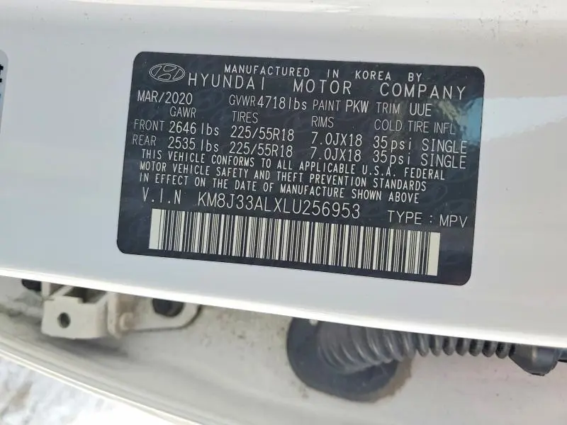 2020 HYUNDAI TUCSON SEL  