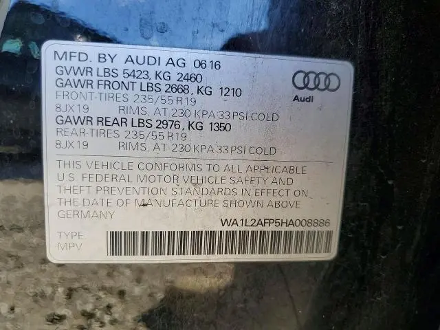 2017 AUDI Q5 PREMIUM PLUS  