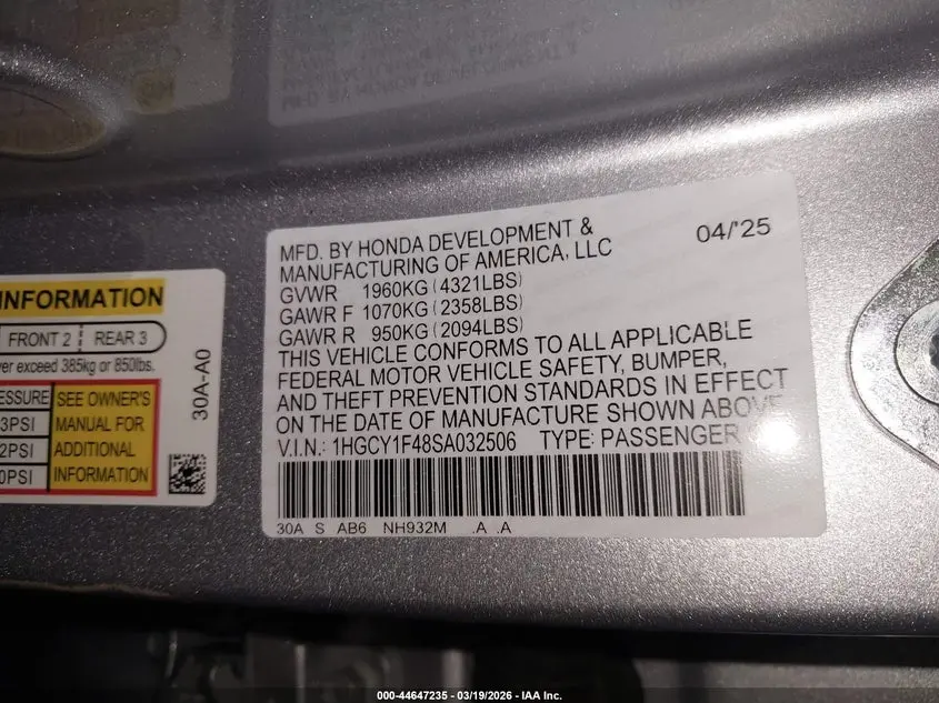 2025 HONDA ACCORD SE