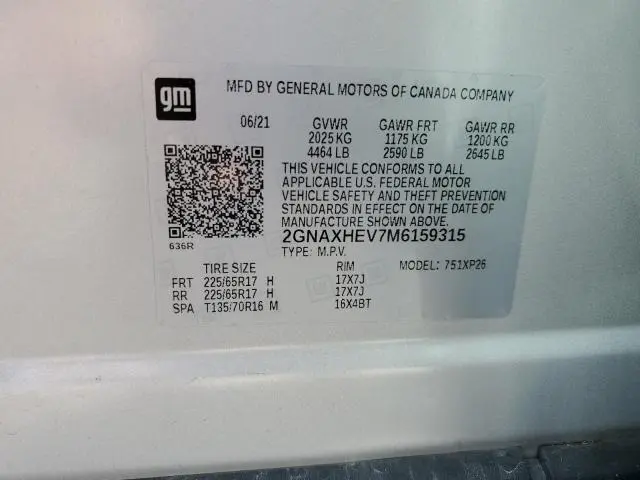 2021 CHEVROLET EQUINOX LS  