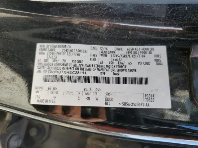 2017 FORD F350 SUPER DUTY  