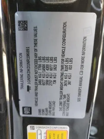 2022 CHEVROLET SUBURBAN K1500 Z71  