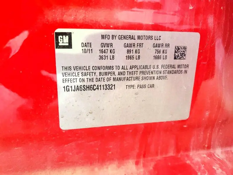 2012 CHEVROLET SONIC LS  
