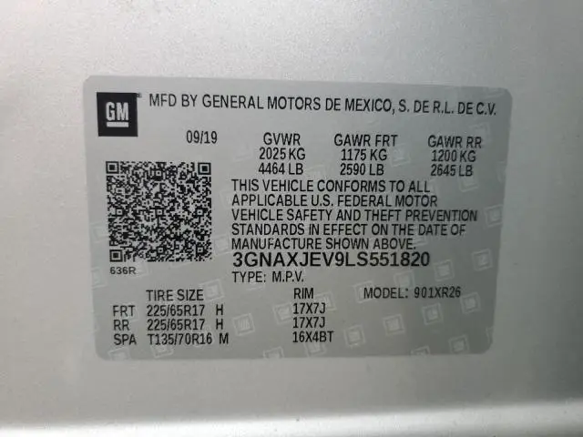 2020 CHEVROLET EQUINOX LT  