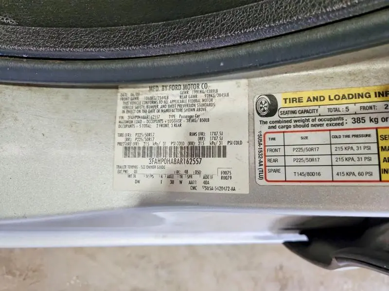 2010 FORD FUSION SE  