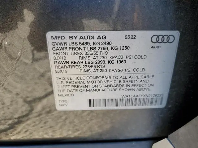 2022 AUDI Q5 PREMIUM PLUS 45  