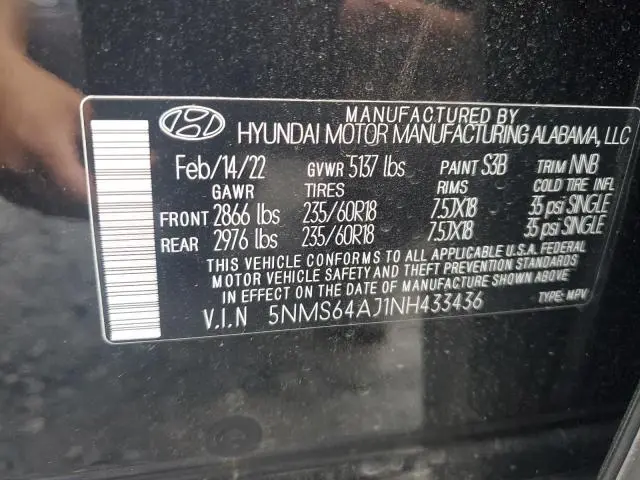 2022 HYUNDAI SANTA FE SEL  