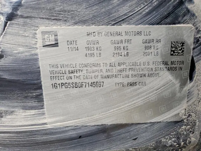 2015 CHEVROLET CRUZE LTZ  