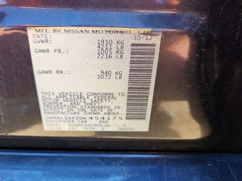 2013 NISSAN ALTIMA 2.5  