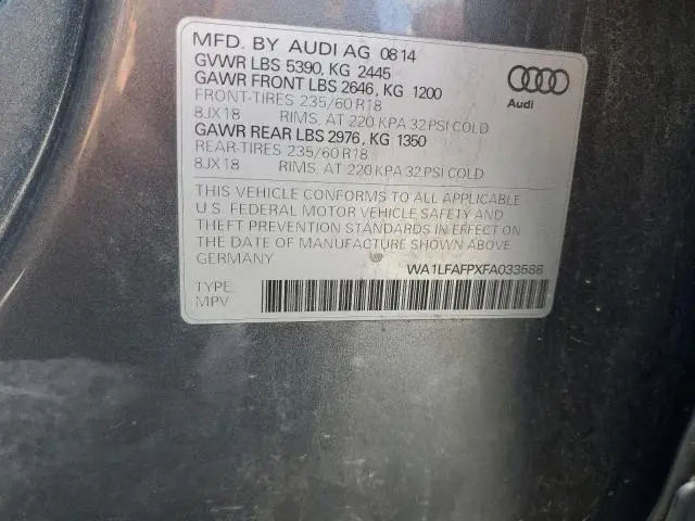 2015 AUDI Q5 PREMIUM PLUS  