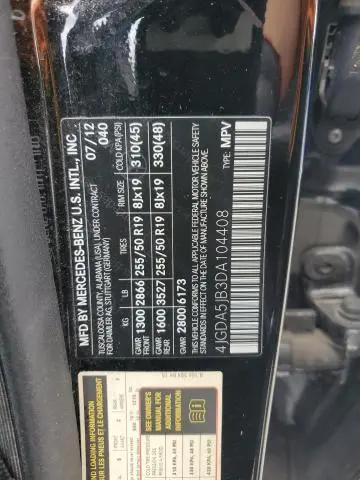 2013 MERCEDES-BENZ ML 350  