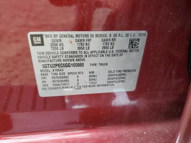 2016 GMC SIERRA K1500 DENALI  