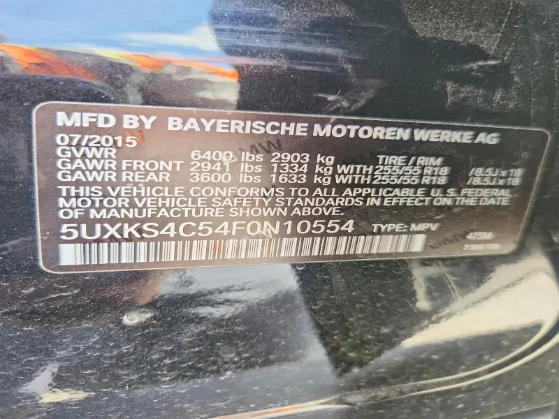 2015 BMW X5 XDRIVE35D  