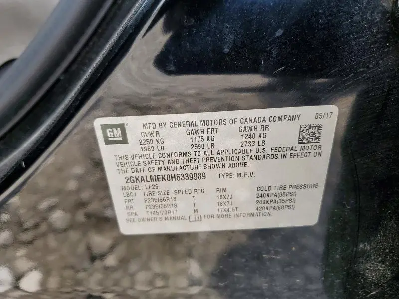 2017 GMC TERRAIN SLE  