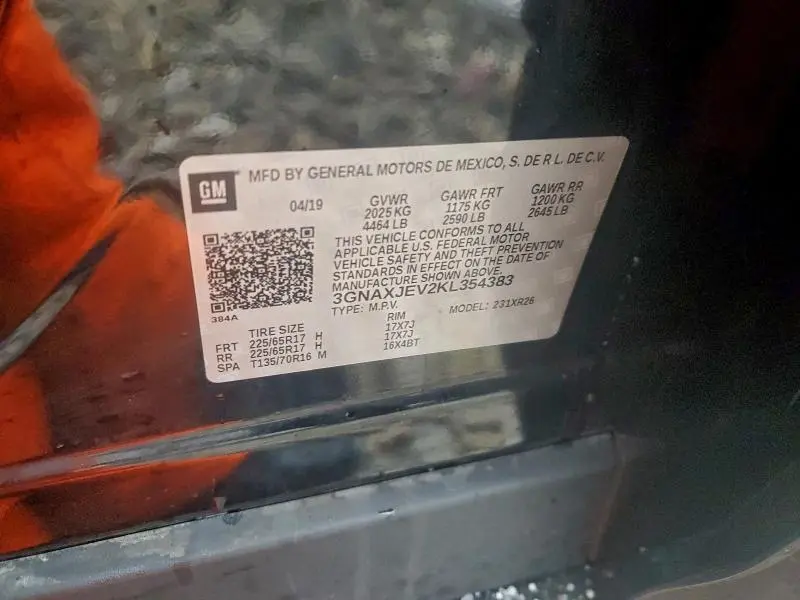 2019 CHEVROLET EQUINOX LT  