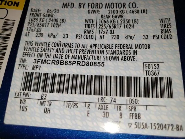 2023 FORD BRONCO SPORT BIG BEND  