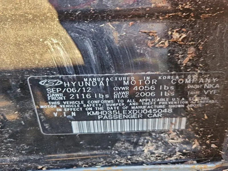 2013 HYUNDAI ELANTRA GT   