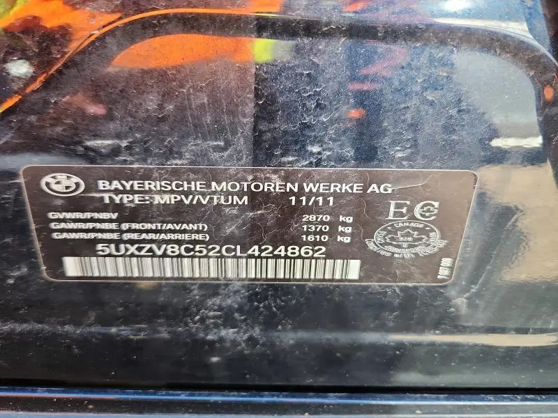 2012 BMW X5 XDRIVE50I  