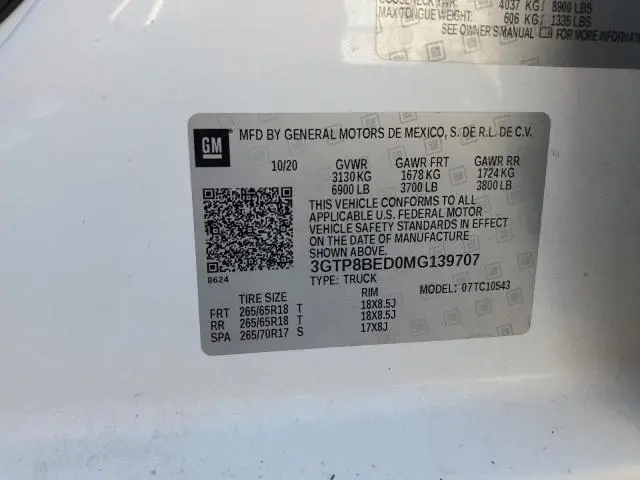 2021 GMC SIERRA C1500 SLE  