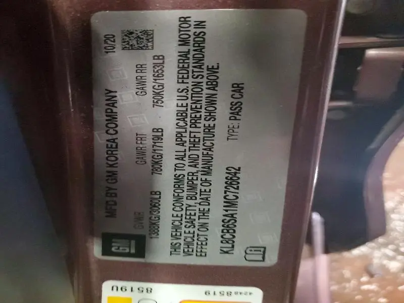 2021 CHEVROLET SPARK LS  