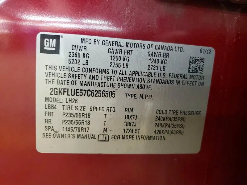 2012 GMC TERRAIN SLT  