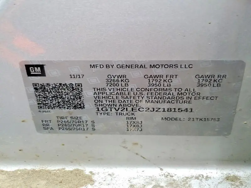 2018 GMC SIERRA K1500  