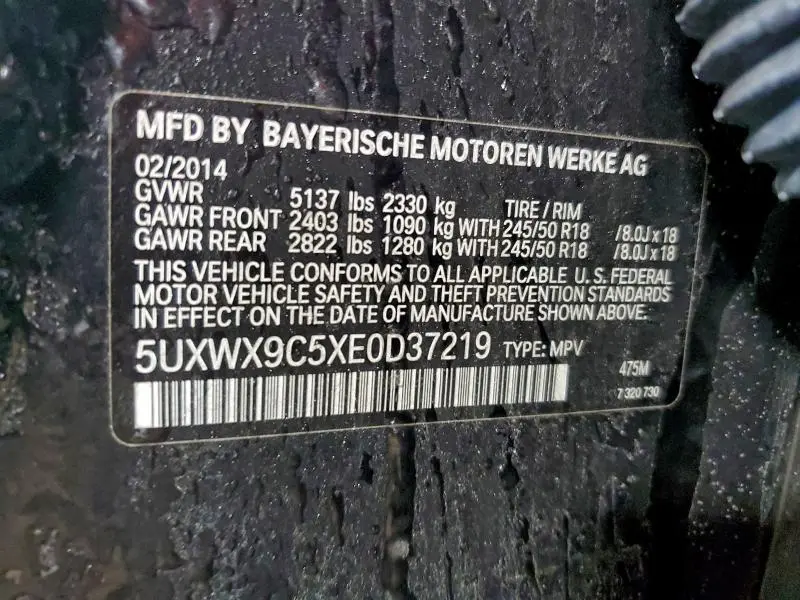 2014 BMW X3 XDRIVE28I  