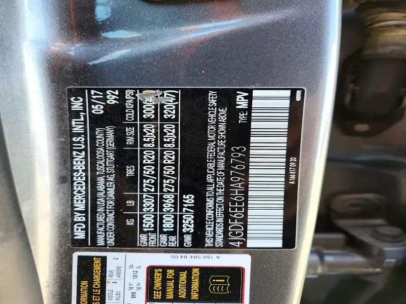 2017 MERCEDES-BENZ GLS 450 4MATIC  
