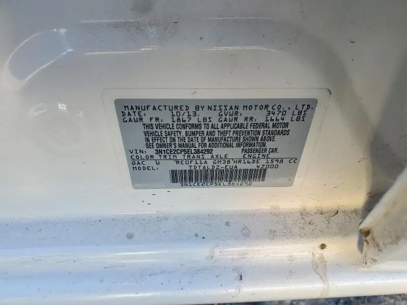 2014 NISSAN VERSA NOTE S  