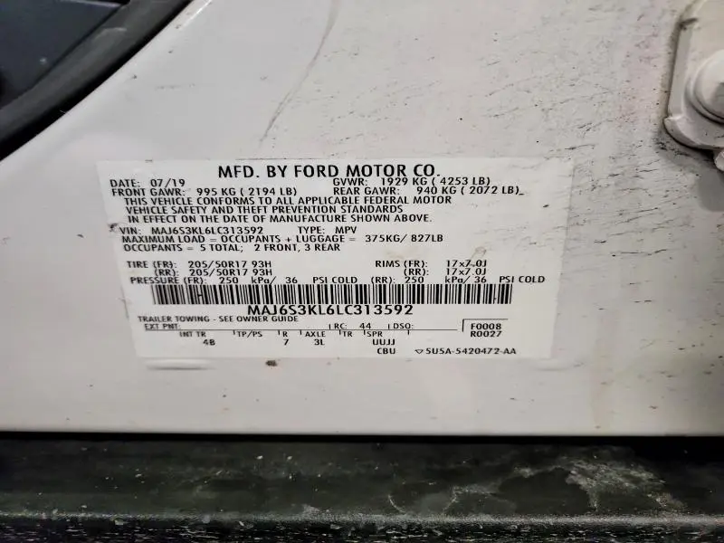 2020 FORD ECOSPORT TITANIUM  