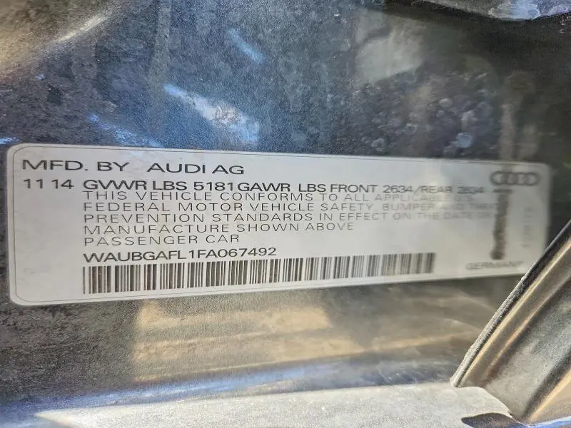 2015 AUDI S4 PREMIUM PLUS  
