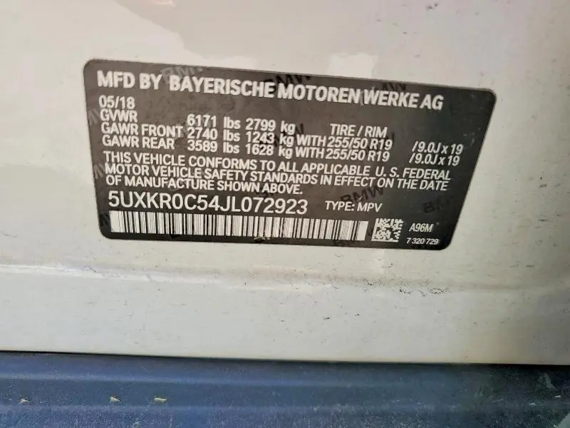 2018 BMW X5 XDRIVE35I  