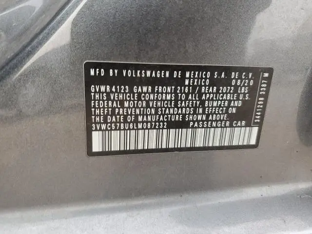 2020 VOLKSWAGEN JETTA S  