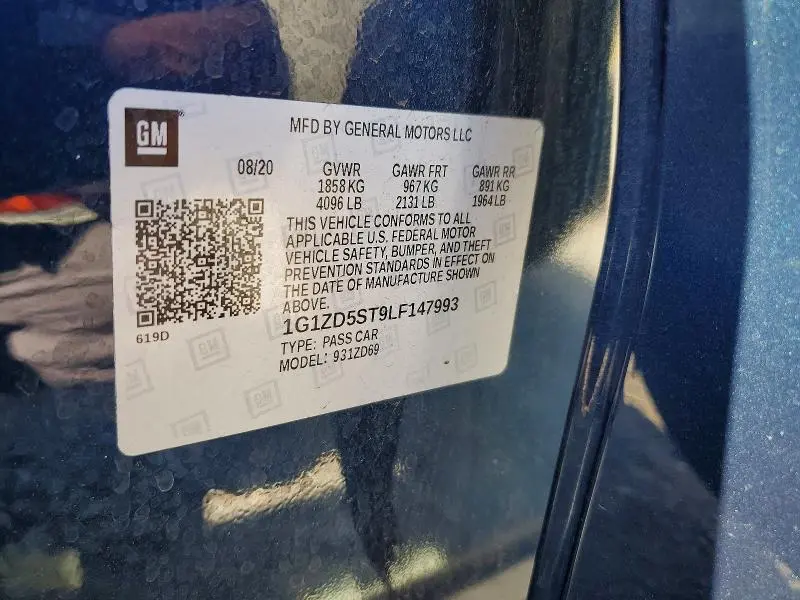 2020 CHEVROLET MALIBU LT  