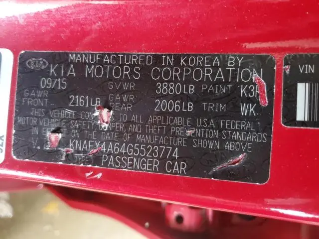 2016 KIA FORTE LX  