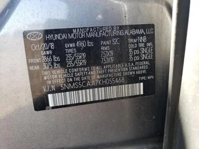 2019 HYUNDAI SANTA FE LIMITED  