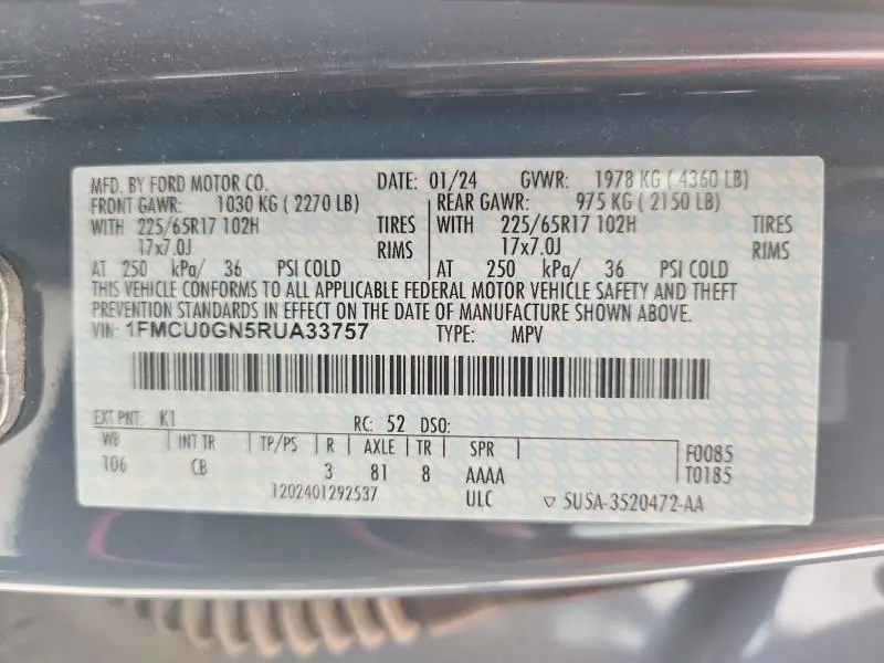 2024 FORD ESCAPE ACTIVE  