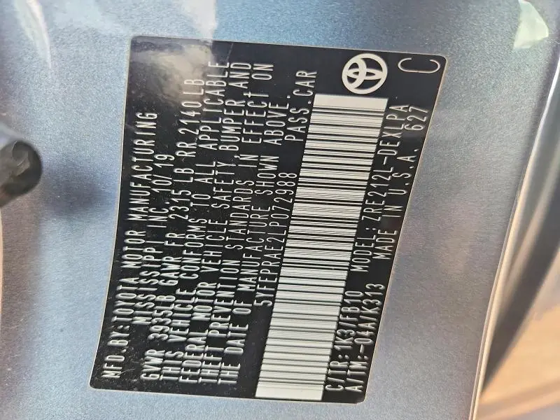 2020 TOYOTA COROLLA LE  