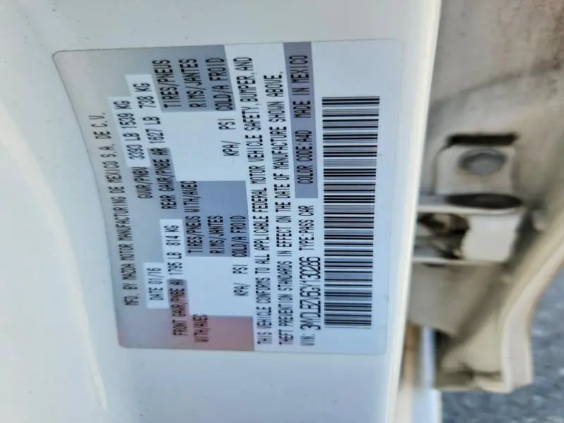 2016 SCION IA BASE  
