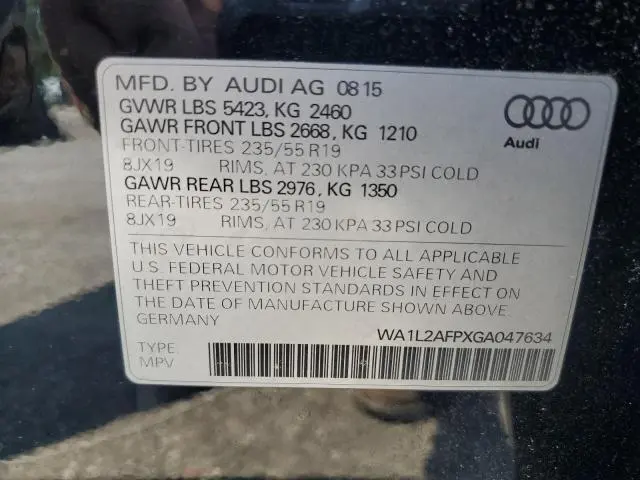 2016 AUDI Q5 PREMIUM PLUS  