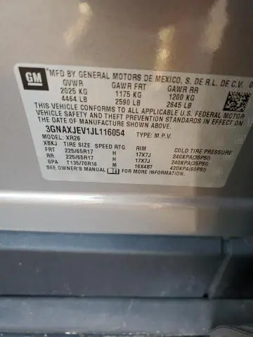 2018 CHEVROLET EQUINOX LT  