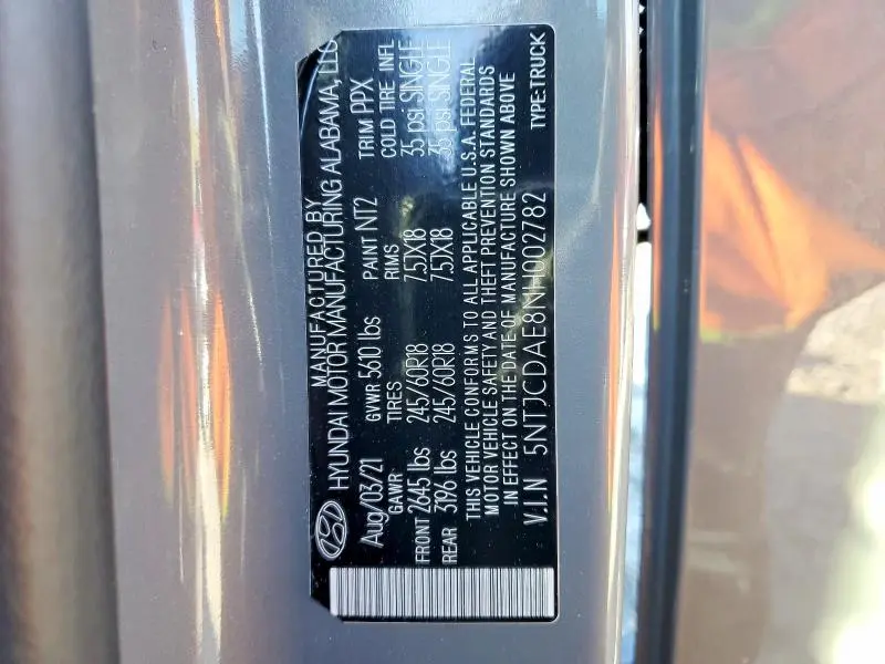 2022 HYUNDAI SANTA CRUZ SEL  