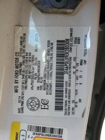 2014 FORD FUSION SE HYBRID  